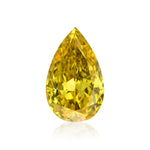 1.01 Carat Fancy Vivid Yellow Pear Diamond SI1 GIA