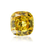 0.41 Carat Fancy Vivid Orangy Yellow Cushion Diamond (SI2) GIA