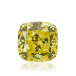 0.51 Carat Fancy Vivid Yellow Cushion Diamond VS2 GIA