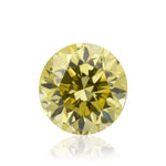Diamante Giallo Intenso Fancy Rotondo da 0,42 Carati SI1 GIA