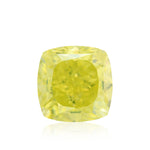 Diamante da 3,07 carati, taglio a cuscino, Fancy Vivid Greenish Yellow, purezza VS2, certificato GIA