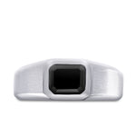 خاتم رجالي من الزمرد الأسود الطبيعي الفاخر