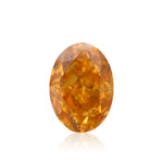 0.84 Carat Fancy Vivid Yellowish Orange Oval Diamond VS2 GIA