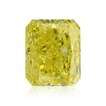 Diamante Radiante Giallo Fancy Vivid da 1.09 carati IF GIA