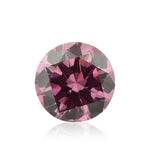 Diamante rotondo taglio brillante da 0,15 carati, Fancy Vivid Purplish Pink, SI1 GIA