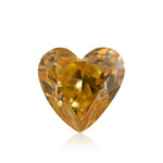 0.72 Carat Fancy Vivid Orange Yellow HEART Diamond SI1 GIA