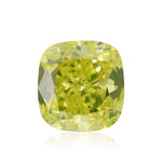 1.71 Carat Fancy Intense Green Yellow Cushion Diamond VS1 GIA