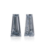 0,34 carati Fancy Grayish Blue Diamanti Taper VS1 Coppia