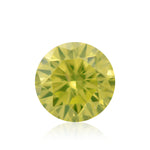 ألماسة دائرية براقة بوزن 0.23 قيراط، لون Fancy Intense Greenish Yellow، درجة نقاء SI2، GIA