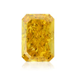 Diamante radiante arancione vivido elegante da 0,54 carati giallo VS2 GIA