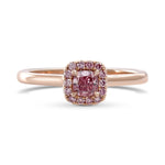 Ring mit rosa Diamant-Halo
