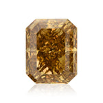 7.02 Karat Fancy Deep Yellow Brown Radiant Diamant SI1 GIA
