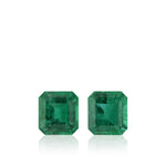 7.03 Carat Zambian Octagon Emeralds GRS Pair