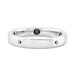 Flush-Set Black Diamond Platinum Band