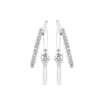 Diamond Double-Row Hoop Earrings