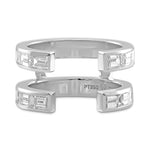 Baguette Diamond Open Double-Row Guard Ring