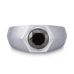 Natural Fancy Black Men's Ring