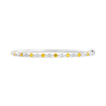 Unique Yellow and White Diamond Bangle