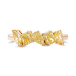 Five-stone Yellow Diamond Band Ring
