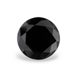 6.85 Carat Natural Black Round Diamond GIA