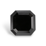 1.38 Carat Natural Black Sq emerald Diamond GIA