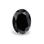 1.4 Carat Natural Black Oval Diamond GIA