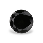 1.36 Carat Natural Black Round Diamond GIA