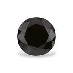 0.87 Carat Natural Black Round Diamond GIA