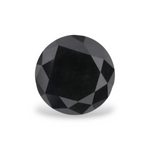 0.81 Carat Natural Black Round Diamond GIA