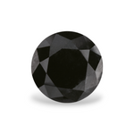 3.59 Carat Natural Black Round Diamond GIA