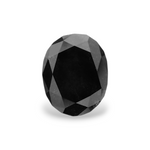 ماسة بيضاوية سوداء طبيعية بوزن 0.57 قيراط، مع شهادة GIA
