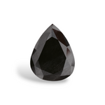 ماسة طبيعية سوداء على شكل كمثرى بوزن 0.52 قيراط، مع شهادة GIA