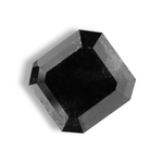 2.66 Carat Natural Black Sq emerald Diamond GIA