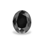 ماسة بيضاوية سوداء طبيعية وزنها 2.32 قيراط، مع شهادة GIA