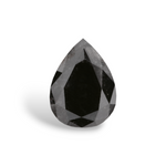1.29 Carat Natural Black Pear Diamond GIA