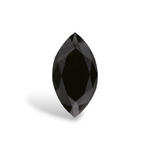 1.47 Carat Natural Black Marquise Diamond GIA