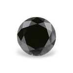 0.44 Carat Natural Black Round Diamond GIA