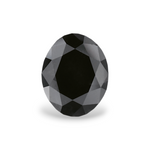 2.12 Carat Natural Black Oval Diamond GIA