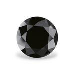 7.54 Carat Natural Black Round Diamond GIA