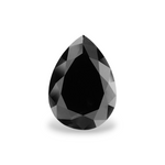 3.07 Carat Natural Black Pear Diamond GIA