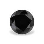 1.25 Carat Natural Black Round Diamond GIA