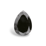 2.97 Carat Natural Black Pear Diamond GIA