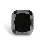 2.56 Carat Natural Black Cushion Diamond GIA
