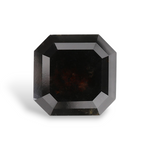 3.68 Carat Natural Black Sq emerald Diamond GIA