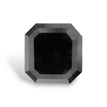 3.11 Carat Natural Black Sq emerald Diamond GIA