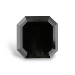 2.58 Carat Natural Black Sq emerald Diamond GIA