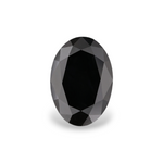 3.35 Carat Natural Black Oval Diamond GIA