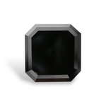 1.62 Carat Natural Black Sq emerald Diamond GIA