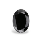 1.41 Carat Natural Black Oval Diamond GIA