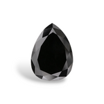 4.29 Carat Natural Black Pear Diamond GIA